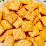 Pinterest pin for homemade cheez-it crackers.