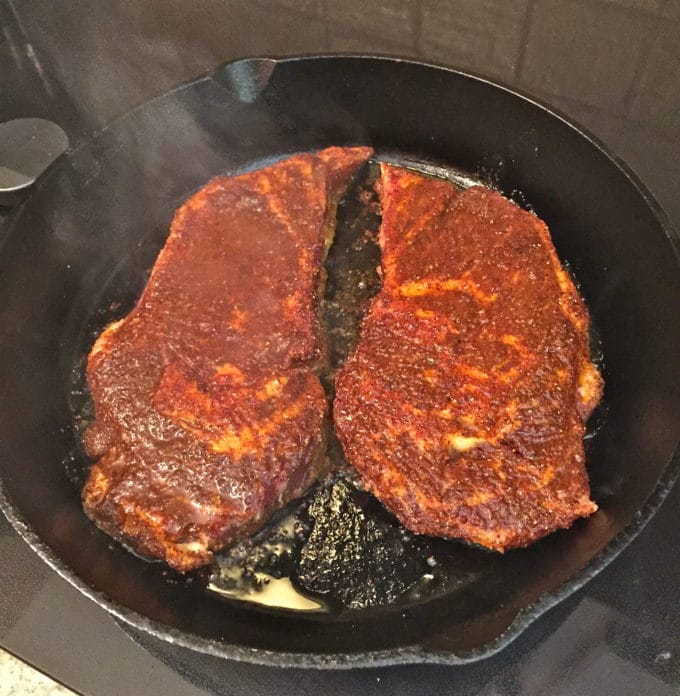 Ribeye Steaks in a Cast Iron Skillet - The Salted Potato from Renée Robinson