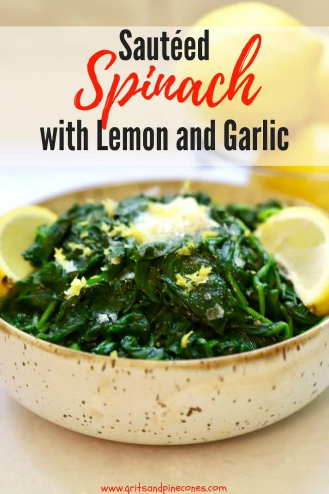 Sautéed Spinach with Lemon and Garlic is a ten-minute wonder! It's the best and fastest way to serve your family a delicious and healthy side dish, which even your pickiest eaters will love.