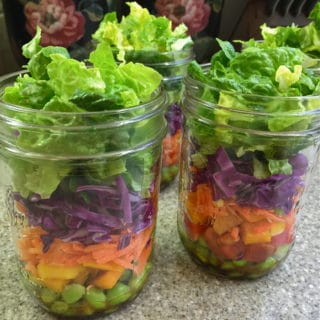 Mason Jar Chopped Salad with Citrus Vinaigrette.