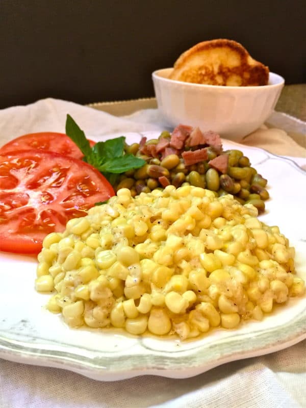 Southern Homemade Creamed Corn Grits and Pinecones