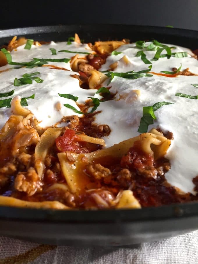 Easy Skillet Lasagna with Italian Sausage - Great Taste in Half the Time