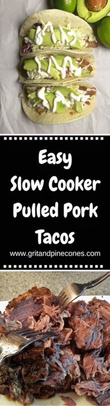 Are you looking for an Easy Pulled Pork Taco recipe? Would you like to know how to make juicy and flavorful pulled pork that works for a multitude of recipes? www.gritsandpinecones.com