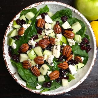Healthy and Delicious Spinach, Apple, and Cranberry Salad