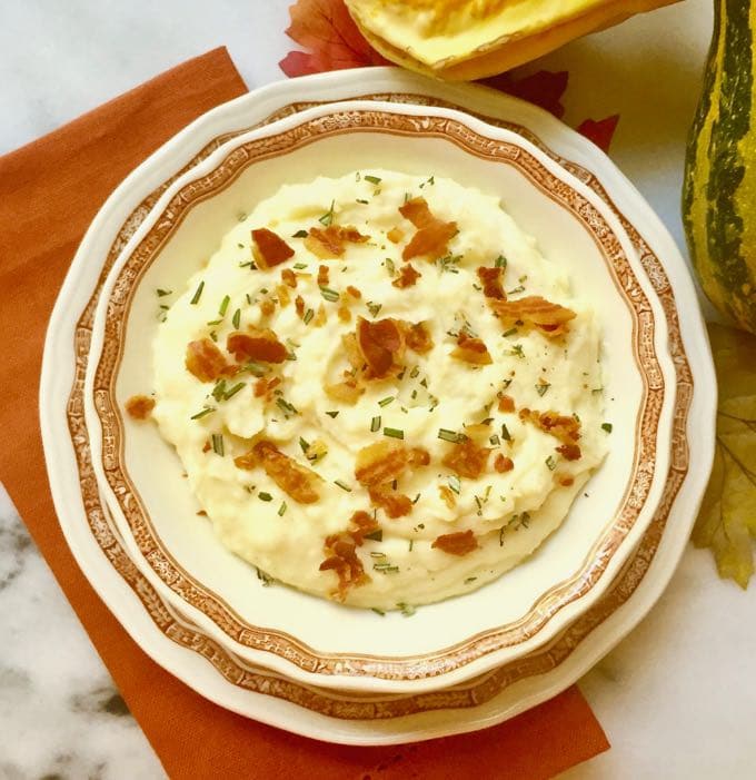 A serving of Pancetta and Rosemary Mashed Potatoes