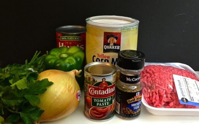 Beef and Tomato Skillet with Polenta ingredients