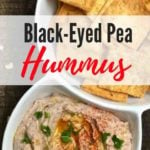 Black Eyed Pea Hummus Pinterest pin