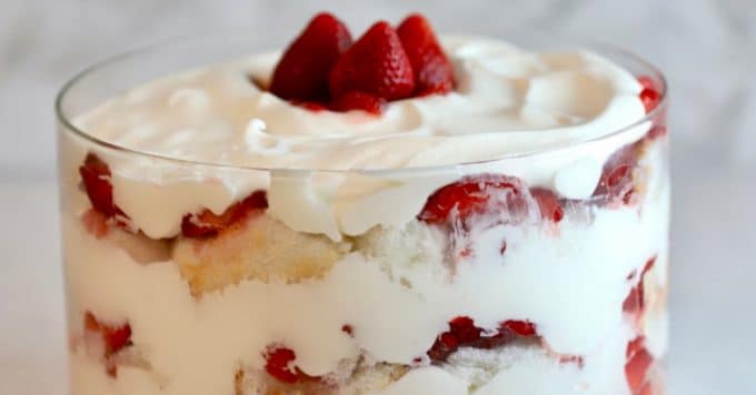 Strawberry Trifle with Angel Food Cake