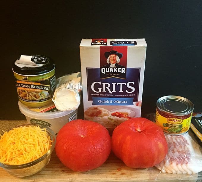 Southern Spicy Tomato-Cheese Grits ingredients