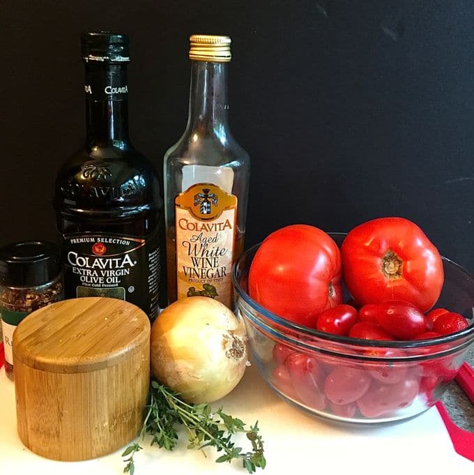 Tomato Cobbler with Cornmeal-Cheddar Biscuits ingredients