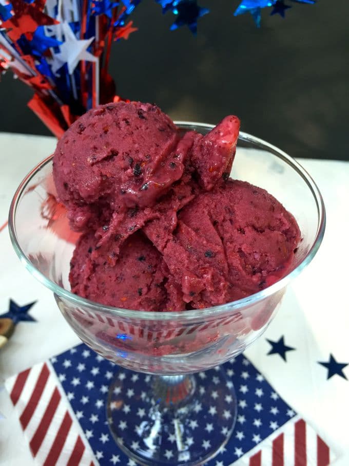 Easy Mixed Berry Sherbet