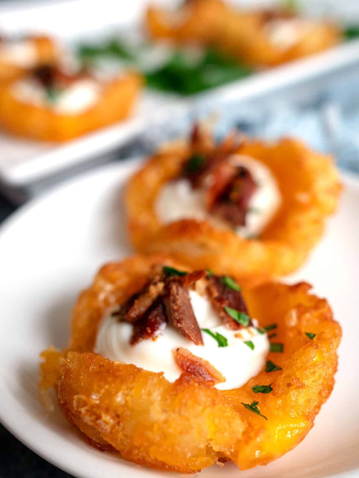 Loaded Crispy Crown Cups a delicious potato appetizer recipe.