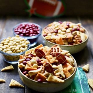 Easy Game Day Snack Mix with Seminole Colors