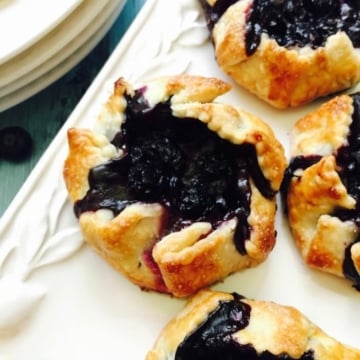 Easy Mini Blueberry Hand Pies ready for a back to school snack