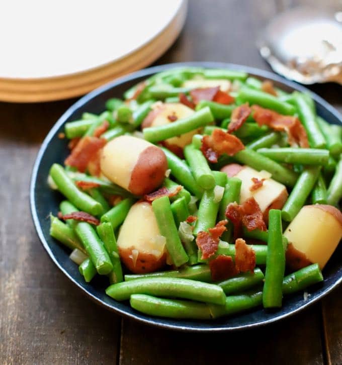 Southern Green Beans and New Potatoes ready to eat!