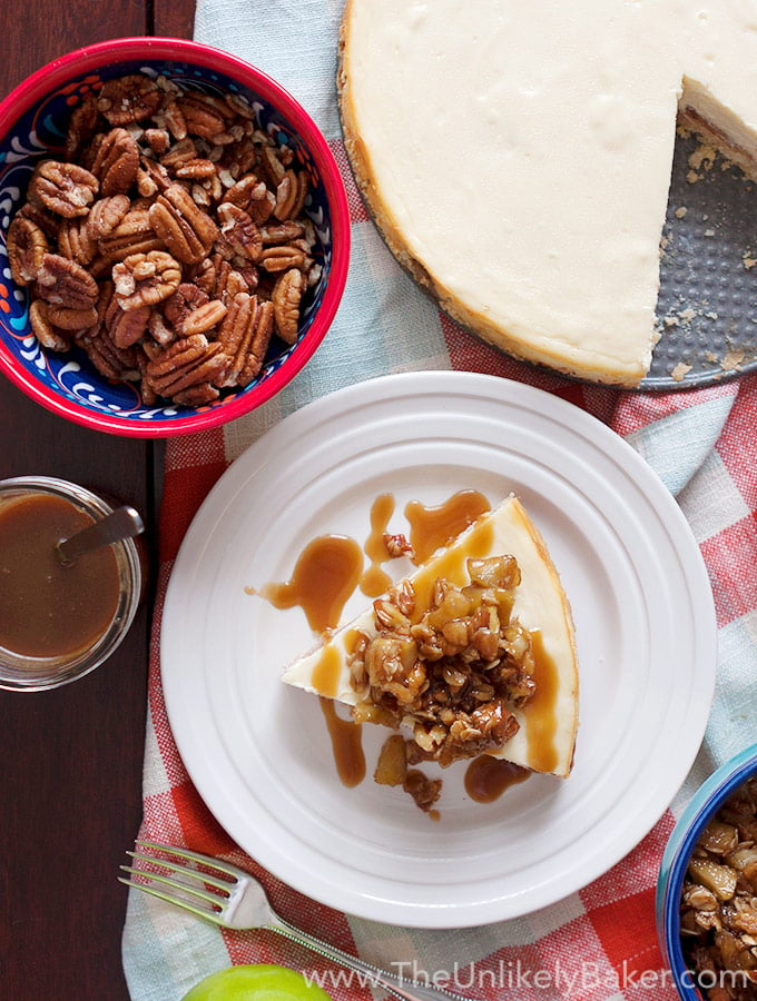 Salted Caramel Apple Cheesecake