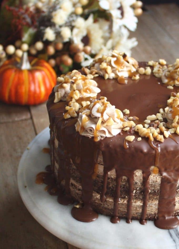 Vegan Pumpkin Ganache Cake