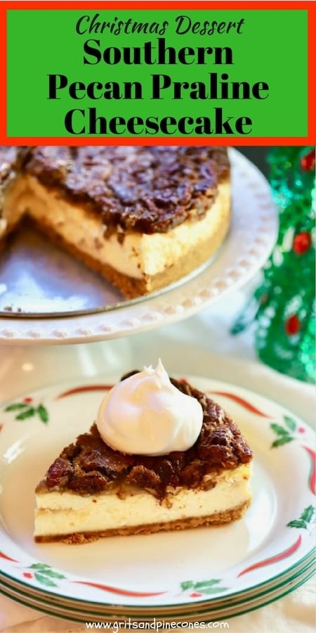 Easy and make-ahead Southern Pecan Praline Cheesecake is everything a cheesecake should be and includes a delicious and decadent pecan praline topping.