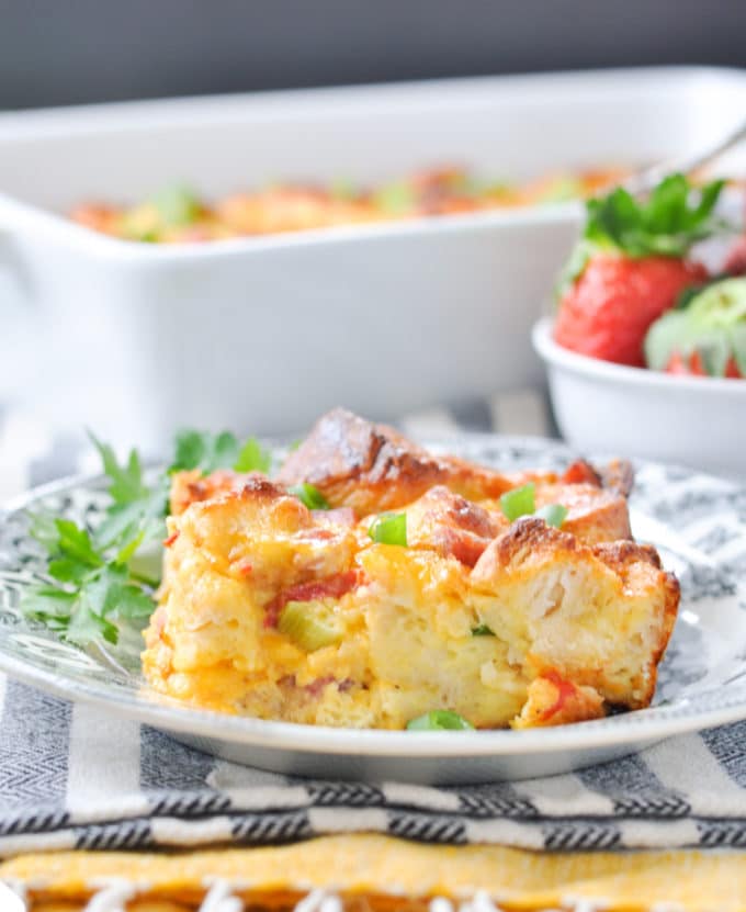 Overnight Southern Biscuit Ham and Egg Bake