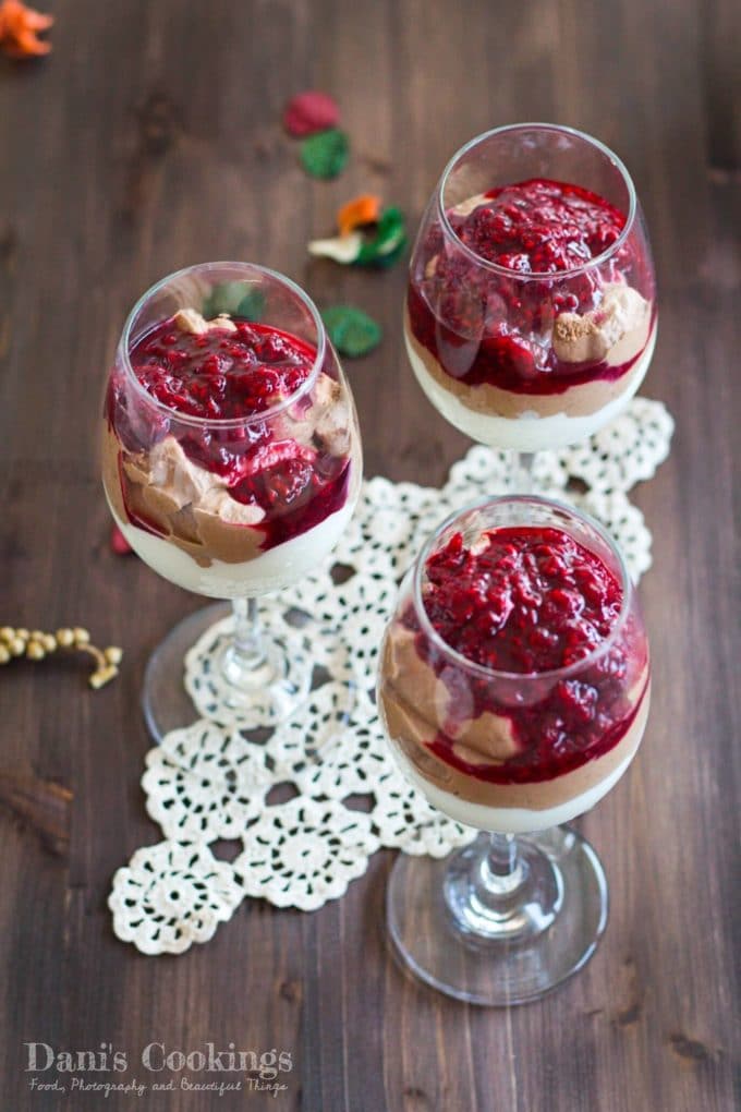 Double Chocolate Mousse with Raspberry Sauce