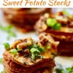 Healthy Roasted Sweet Potato Stacks Pinterest Pin