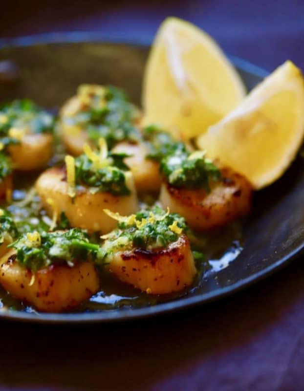 Pan Seared Scallops with Salsa Verde