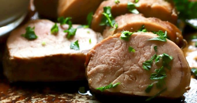 Oven Roasted Pork Tenderloin with Spicy Mustard Sauce