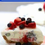 Red, White, and Blue Ice Cream Pie Pinterest Pin