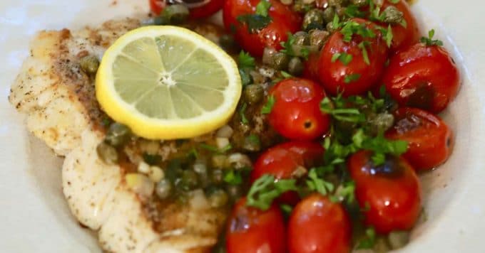 Quick and Easy Pan-Fried Fish and Blistered Tomatoes