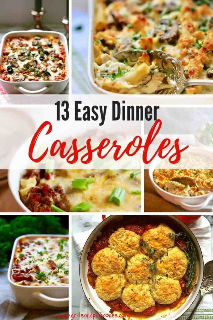 This post contains thirteen of my best dinner casserole recipes, including easy chicken casseroles, beef casserole recipes, casseroles that can feed a crowd, vegetarian casseroles, and casseroles that are perfect for sharing with family and friends.