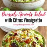 Brussels Sprout Salad with Citrus Vinaigrette pinterest pin