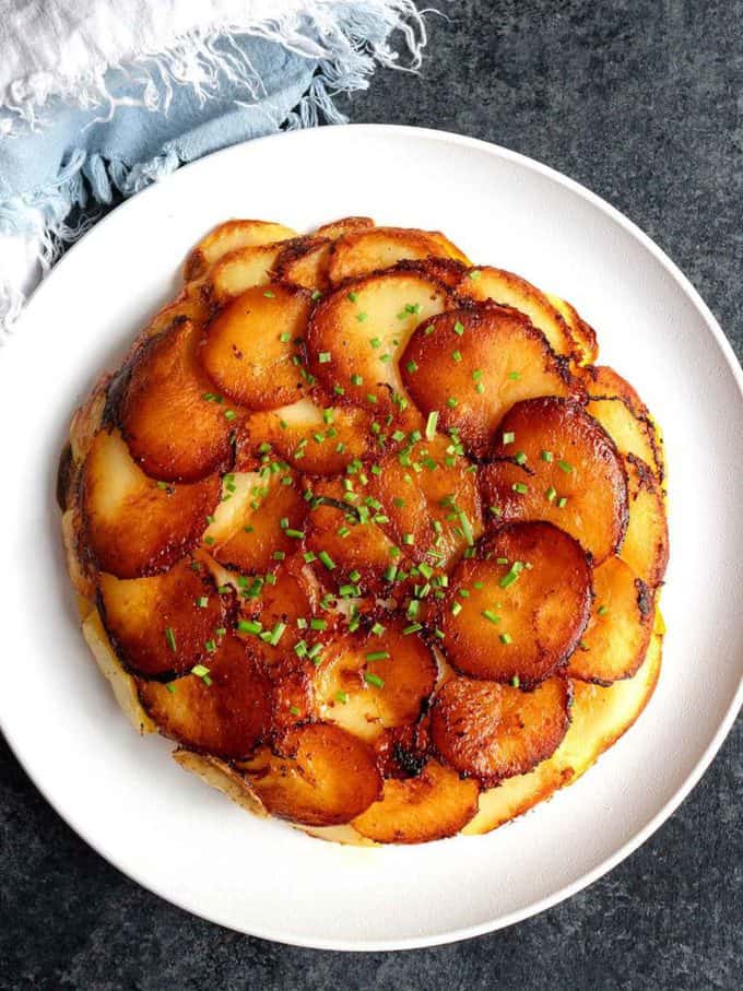 Potatoes Anna on a plate