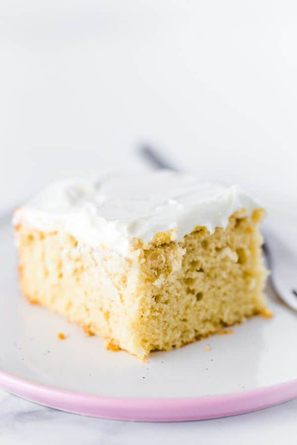 Gluten free vanilla sheet cake.