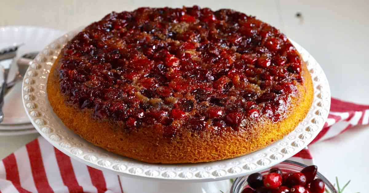 Quick & Easy Cranberry Upside-Down Cake 