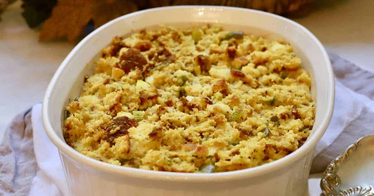 Traditional Southern Cornbread Dressing - Grits and Pinecones