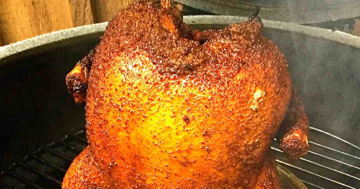 Big Green Egg Whole Beer Can Chicken