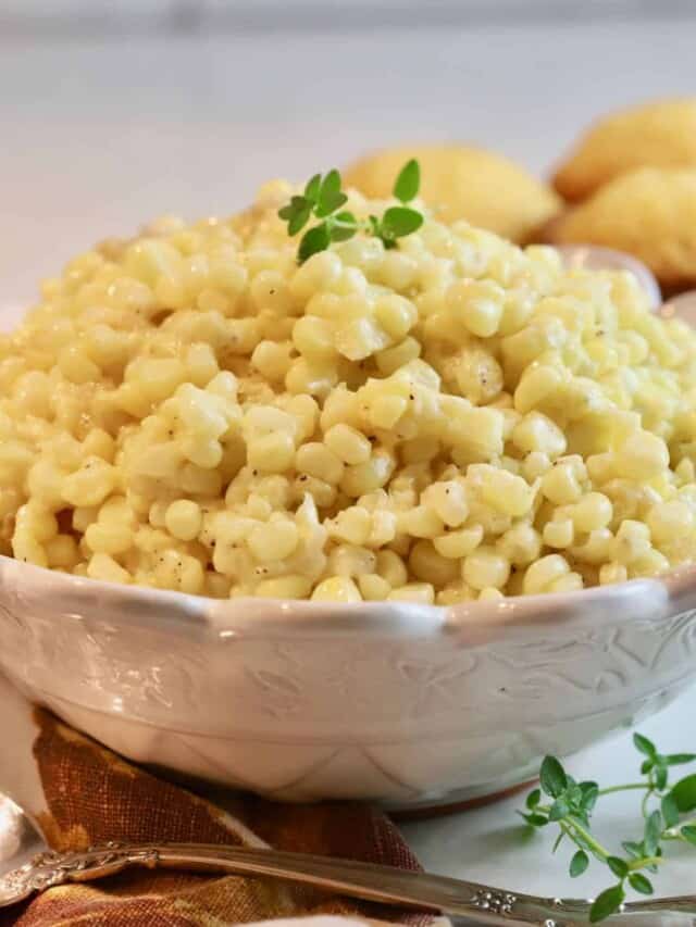 Southern Homemade Creamed Corn Recipe Grits and Pinecones