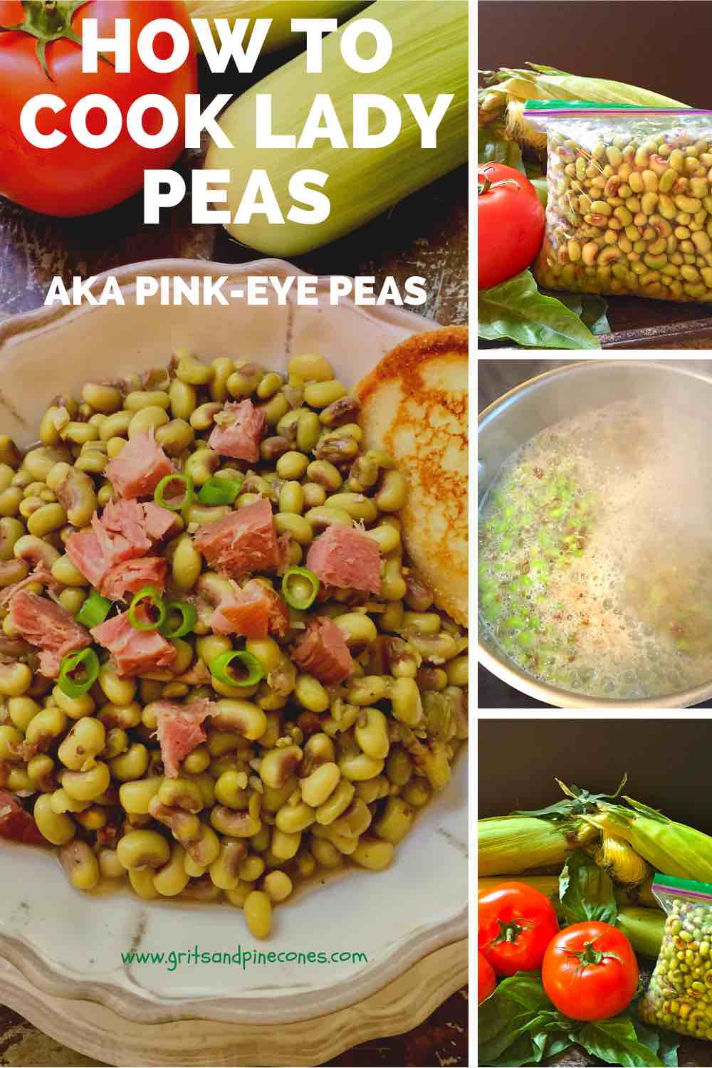 Southern Pink Lady Peas Recipe | gritsandpinecones.com
