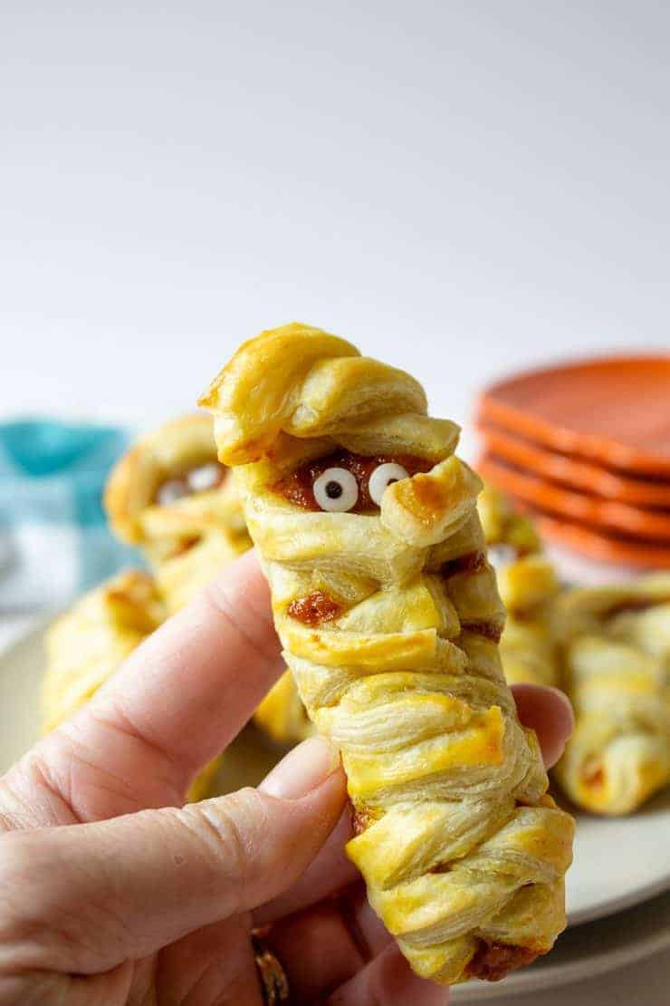 Halloween treat, hand pies filled with pumpkin.