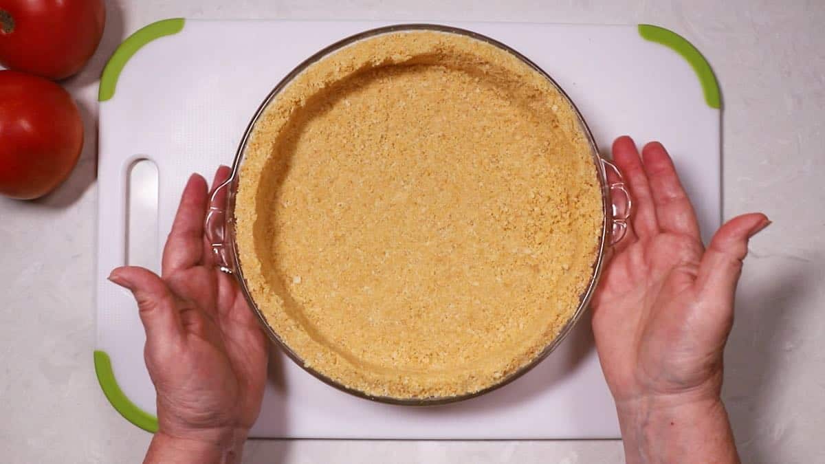 A Ritz cracker pie crust.