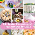 Pinterest pin collage of Easter desserts.