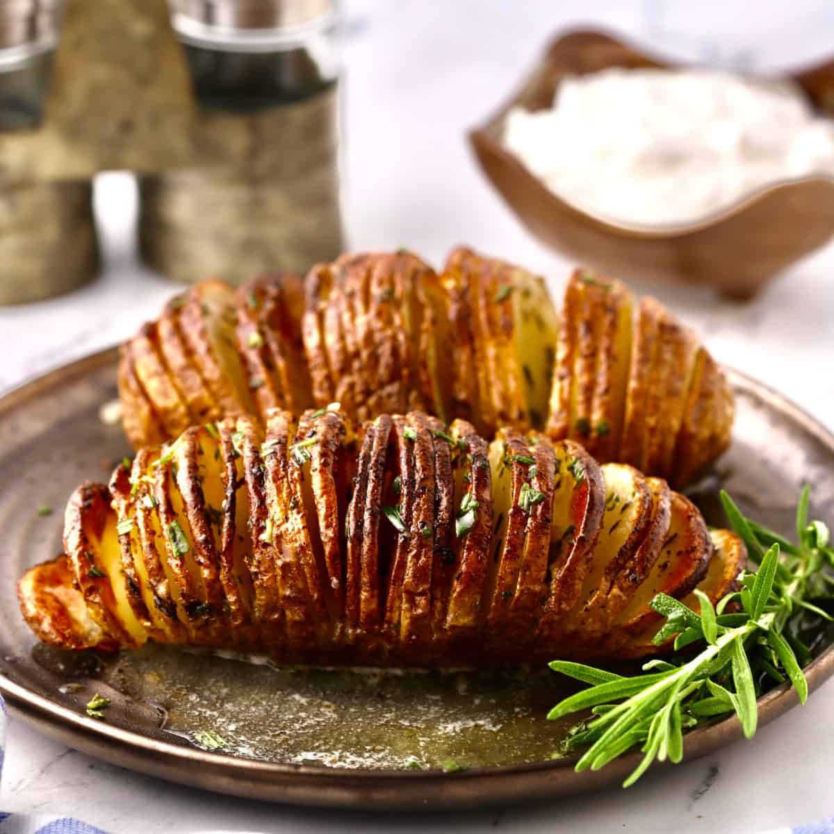 Air Fryer Hasselback Potatoes