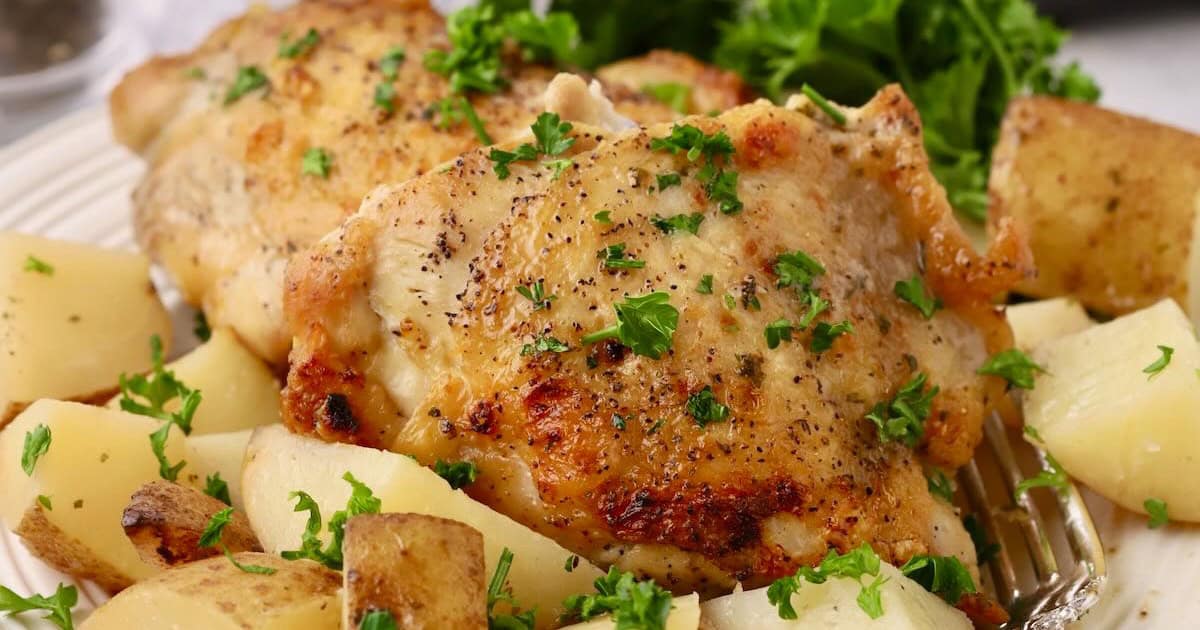 Easy Crock Pot Chicken and Potatoes Recipe - Grits and Pinecones