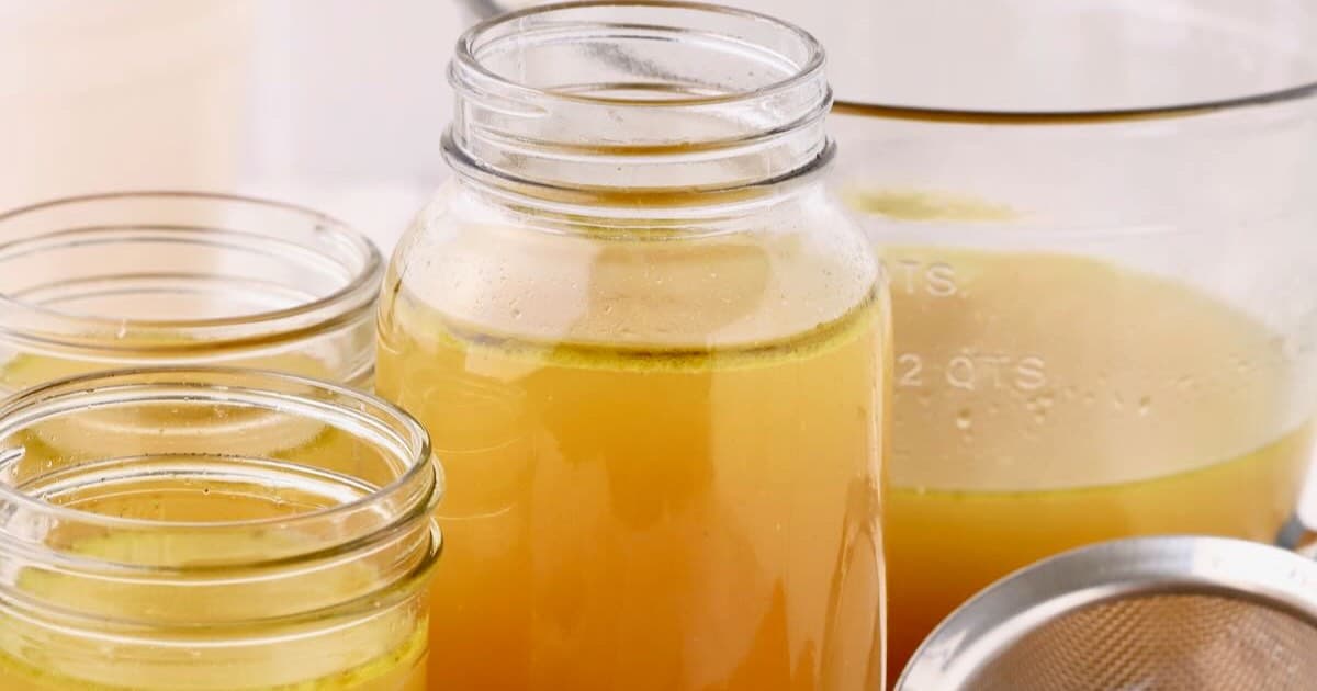 Homemade Chicken Stock from Leftover Rotisserie Chicken | Grits and Pinecones