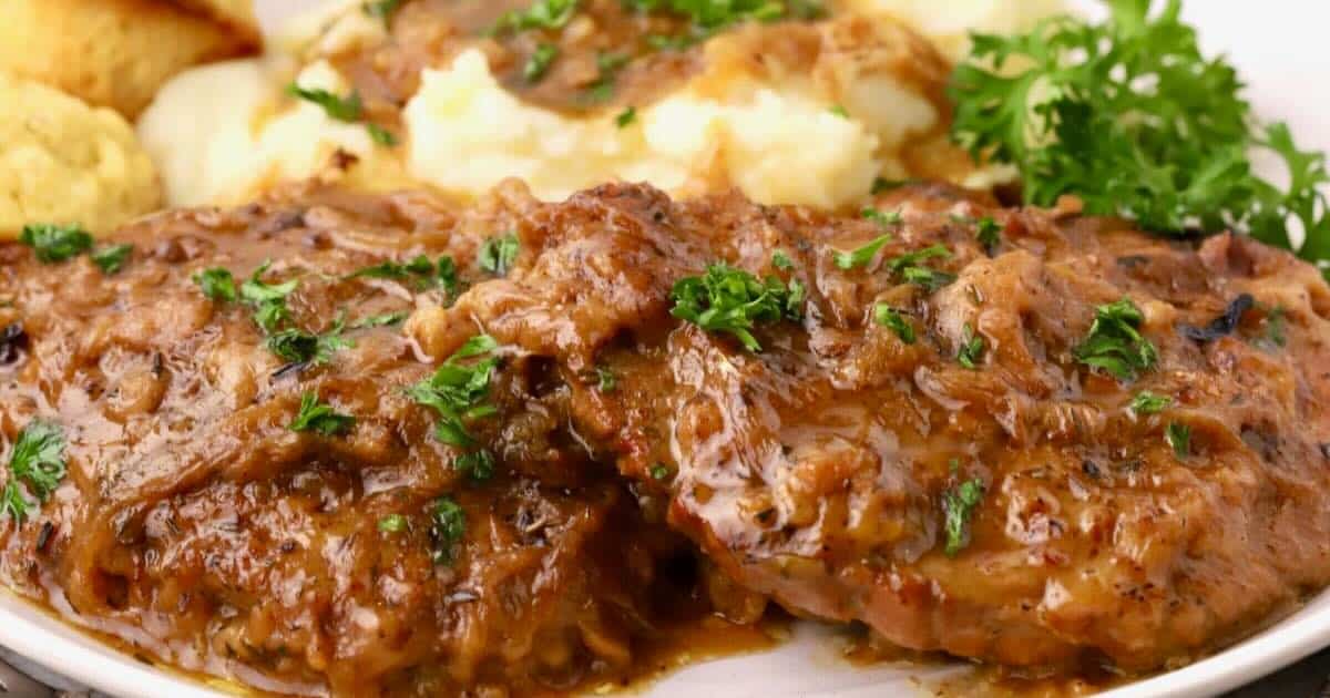 Smothered Country-Style Steak with Onion Gravy